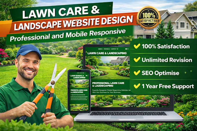 design lawn care and landscaping website