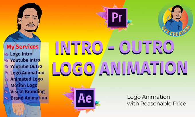 do professional youtube intro, outro, and logo animation