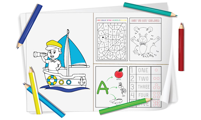 illustrate children coloring page