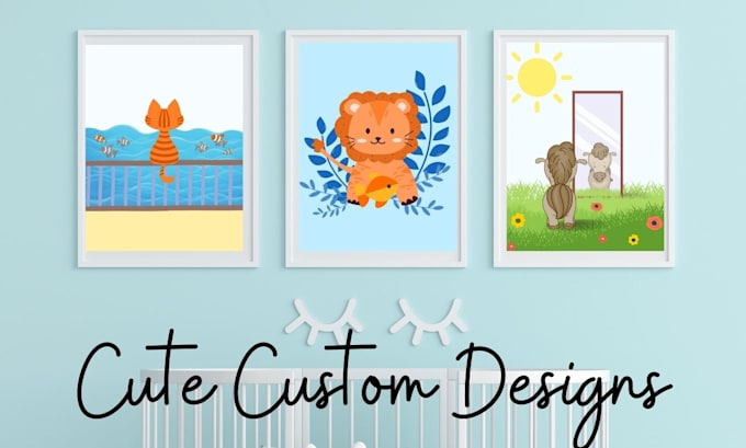 create nursery wall art prints for etsy