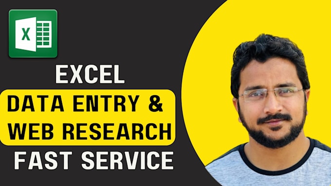 do accurate excel data entry and web research