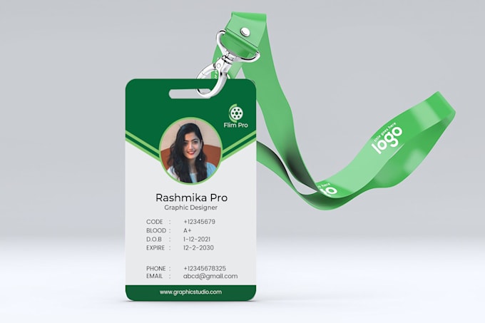 design your professional modern identity card