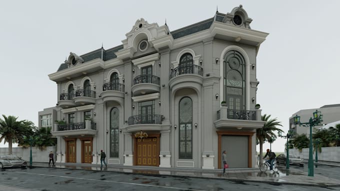 make architectural sketchup 3d model and realistic render