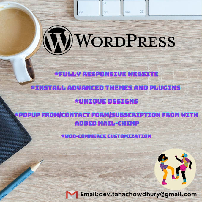 create responsive wordpress website and do web design