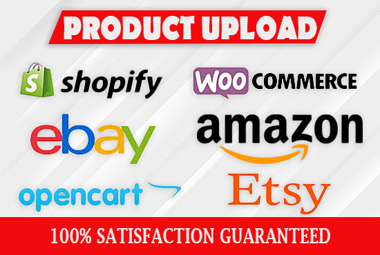 I will add upload products to shopify woocommerce etsy ebay amazon store listing