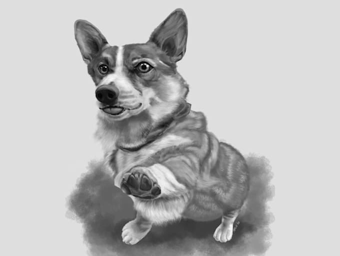 do a custom pet portrait in caricature style