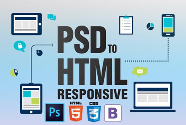 convert PSD, xd, figma to HTML CSS js pixel perfect