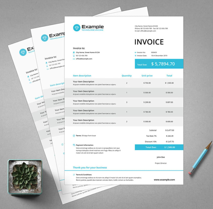 Design xero custom invoice design and all templates by Aqibmehmood173