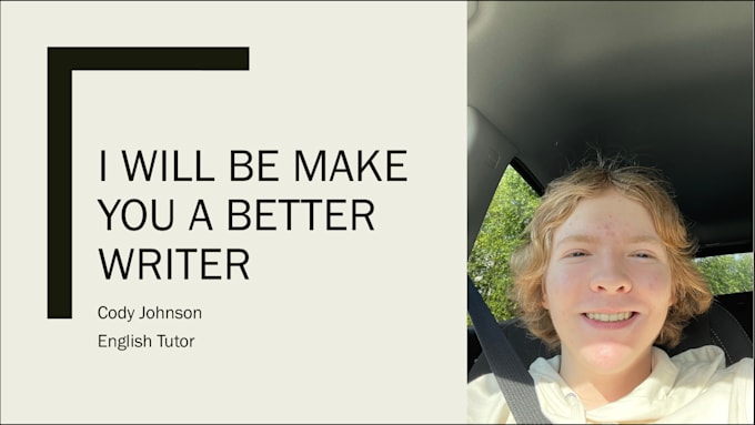 tutor you in english and help you become a better writer