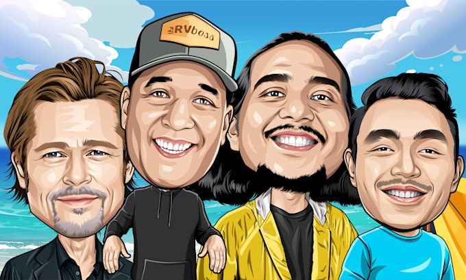 create stunning portrait caricatures from your photos