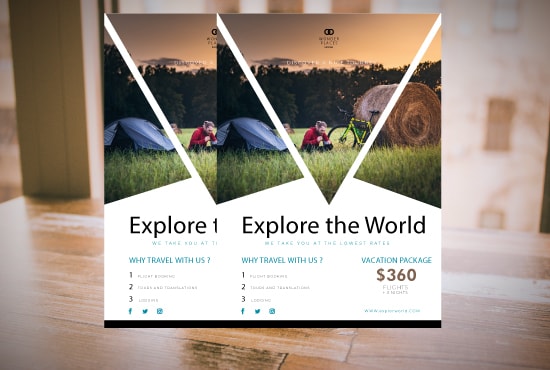 design a3, a4, a5, a6 sizes  travel flyer or poster