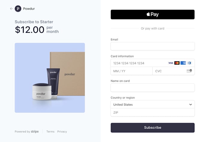 build a stripe javascript subscription integration for your site