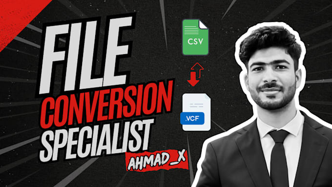 convert excel or CSV to vcard or vcf vice versa in minutes