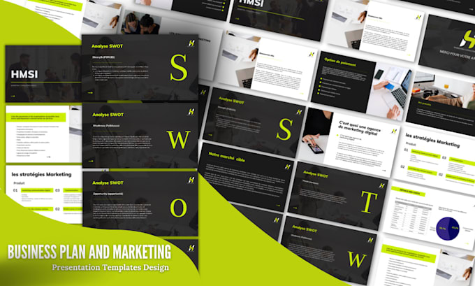 design a premium presentation in french and english