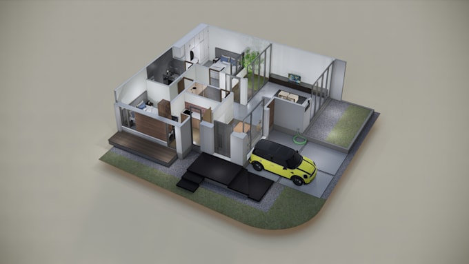 create awesome 3d floor plan rendering