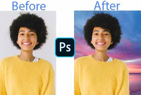 change image background, resize, and color correction