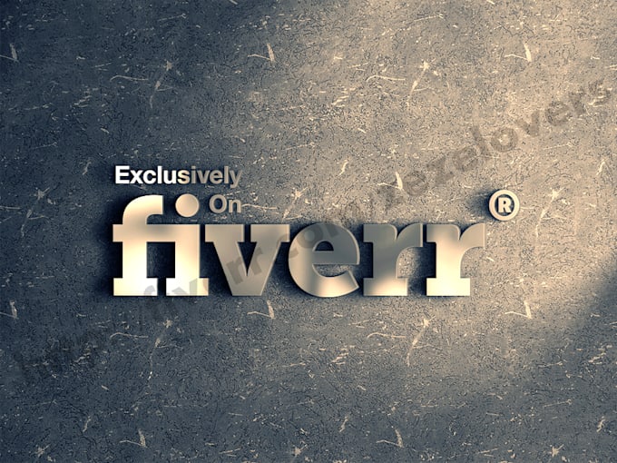 make shiny 3d mock up version of your logo within 24 hours