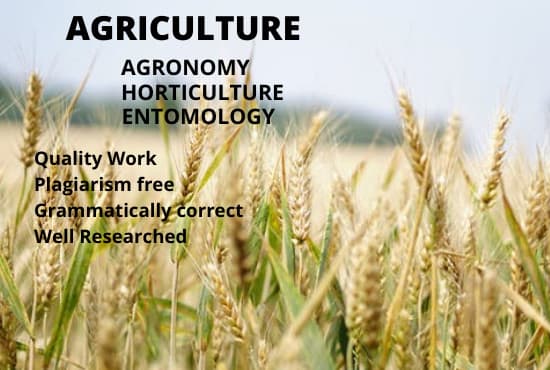write articles or blogs on agriculture and gardening