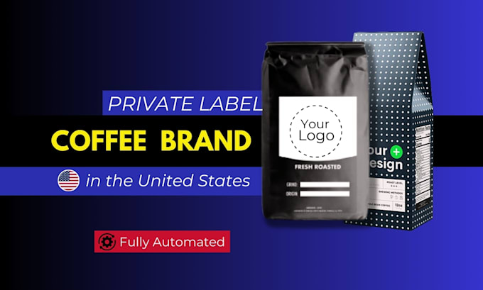 build private label branded dropshipping coffee shopify store, coffee website