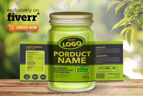 design product packaging and label