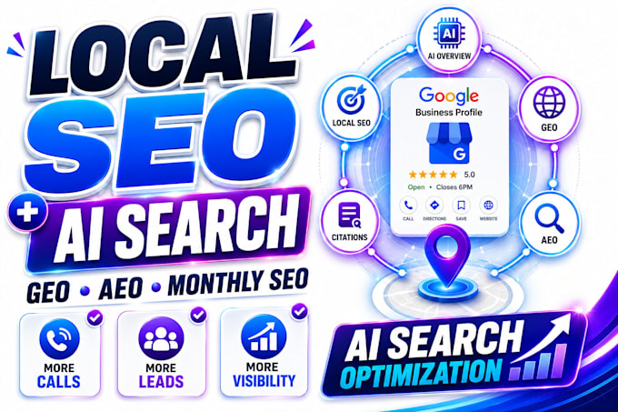 do monthly local SEO, GEO, aeo and ai search optimization for your business