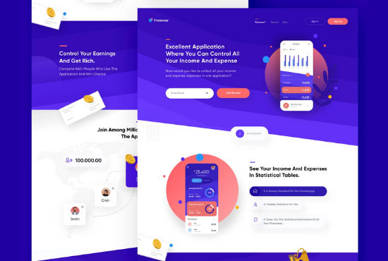 Do front end web development in react js, javascript,html,css by ...