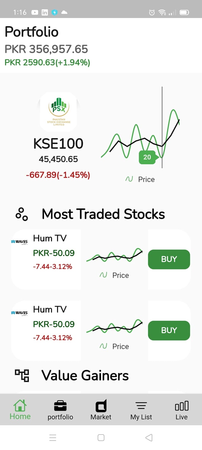 develop stock trading applications using flutter