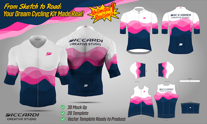 Jersey Template Custom Bike Shirts Vector Cycling Uniform Design