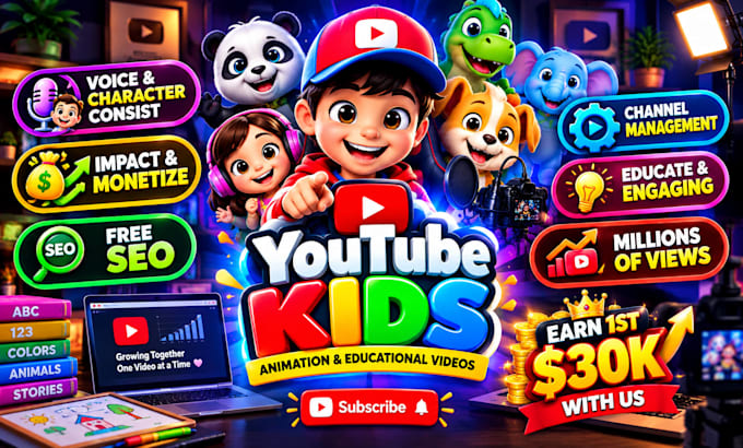 create kids learning videos