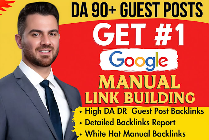 write and publish 10 guest posts on 90 da websites