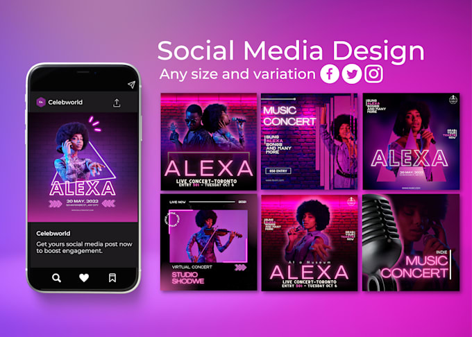 design professional social media post