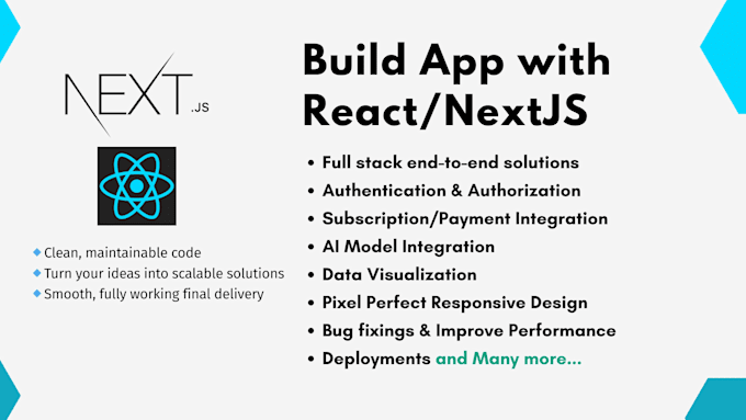 build full functional mvp app by nextjs