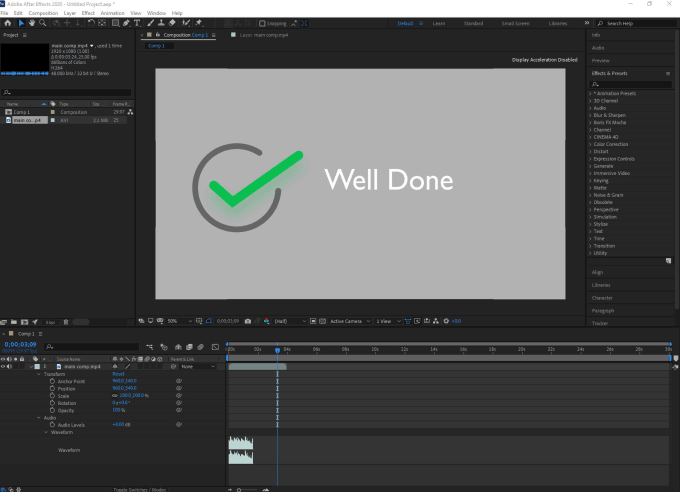after effects video editing