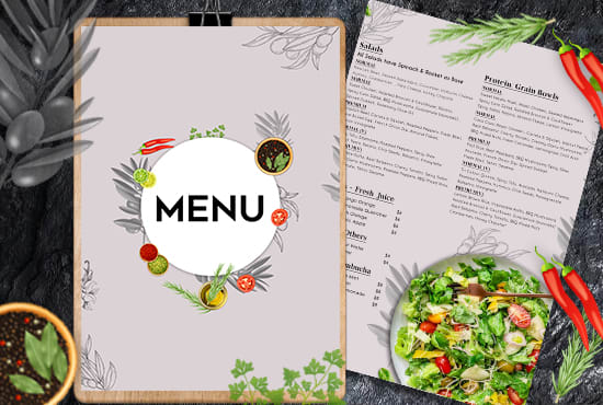 Restaurant Menu Design Sample 1