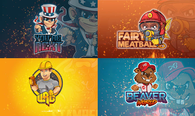 design mascot logo for gaming, esport and brand