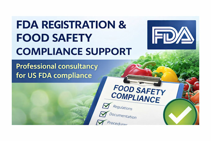 provide fda registration and food safety compliance support