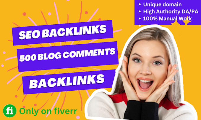 create 500 blog comments backlinks on mix da