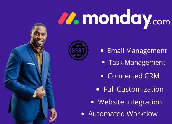 I will setup monday com CRM project management on monday automation