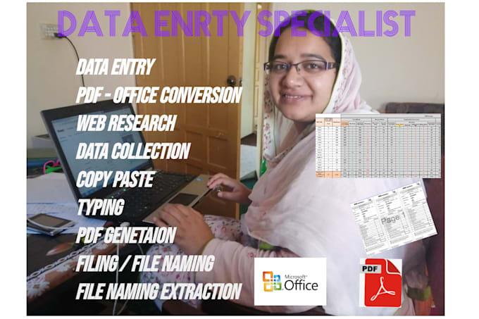 be available for data entry, typing and research based jobs
