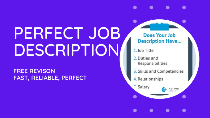 Create A Perfect Job Description For Any Position By Agusdiyanto Fiverr 5101