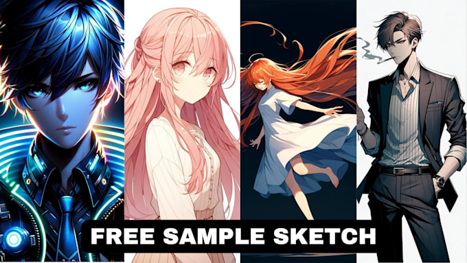 make custom character design and fan art in anime style