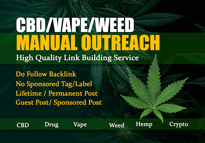 build high quality cbd SEO backlink with cbd blog outreach services