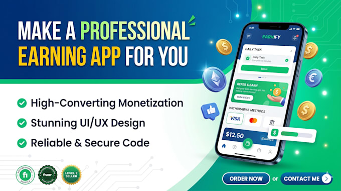 make a professional earning app for you