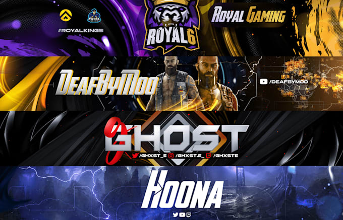design an attractive youtube, gaming, twitch banner