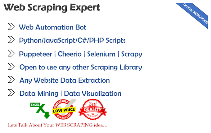 do web scraping of any website data