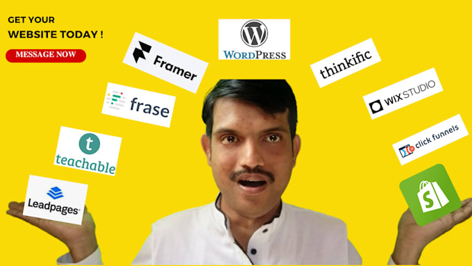 design or redesign leadpages, teachable, wix studio, frase or framer website