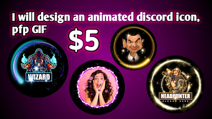 do an unique animated pfp discord, gif, mascot, twitch