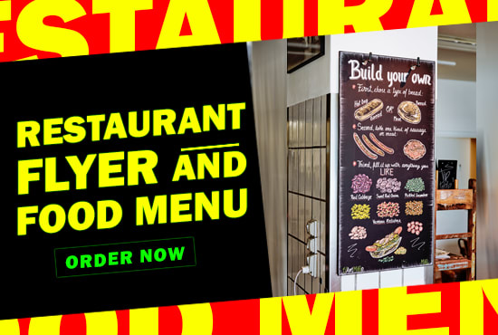 design restaurant flyer and food menu