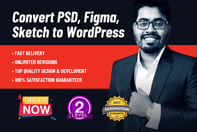 convert figma, xd, sketch to wordpress eliminator pro