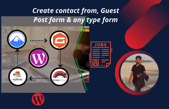fix or build contact  form, guest post form with wordpress